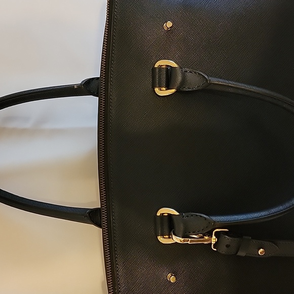 NWOT Cristhelen B Purse Tote Bag Leather? Blue Shoulder Strap Gorgeous Heavy - Picture 15 of 16